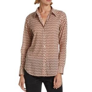 NILI LOTAN - Libby Paisley Button Down Dress Shirt Sz S